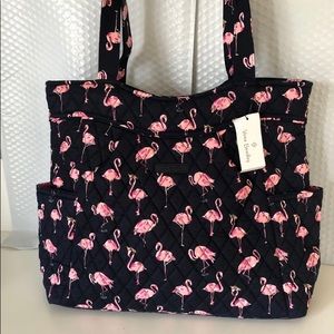 vera bradley flamingo fiesta tote